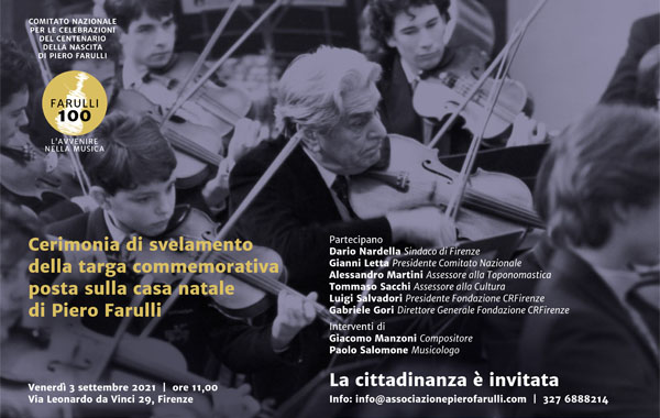 Inaugurazione lapide sulla casa natale di Piero Farulli